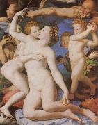 Agnolo Bronzino An Allegory with Venus and Cupid oil painting on canvas